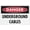 Warning Sign 1, variant on Danger Trailing Cable Sign Warning Sticker-Security Sign Outdoor Sign 8"x12"