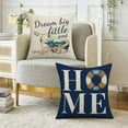thumbnail image 3 of Nautical Pillow Covers 18x18 Set of 4, Navy Blue Coastal Anchor Navigation Pattern Decorative Pillowcase Summer Ocean Theme Throw Pillow Cover for Home Sofa Outdoor, 3 of 6