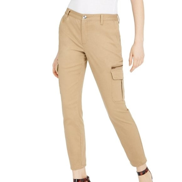 Petite Skinny Utility Pants Brown 