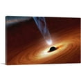 thumbnail image 1 of ARTCANVAS Black Holes Monsters in Space with Major Flare Jet Canvas Art Print - Size: 18" x 12" (0.75" Deep), 1 of 9