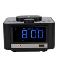 thumbnail image 4 of Altavoz Bluetooth Reproductor Radio Carga inalámbrica Reloj despertador digital Enchufe de EE. UU. 110-240 V Negro, 4 of 14
