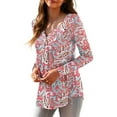 thumbnail image 2 of a.Jesdani Women's Plus Size Tunic Tops Long Sleeve V Neck Casual Blouses m-4x, 2 of 7