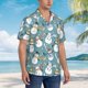 thumbnail image 3 of Balery Snowflake Scarf Snowman Camisas hawaianas de manga corta para hombre, camisas playeras de corte holgado, camisas de vacaciones con botones,3X-Large, 3 of 7
