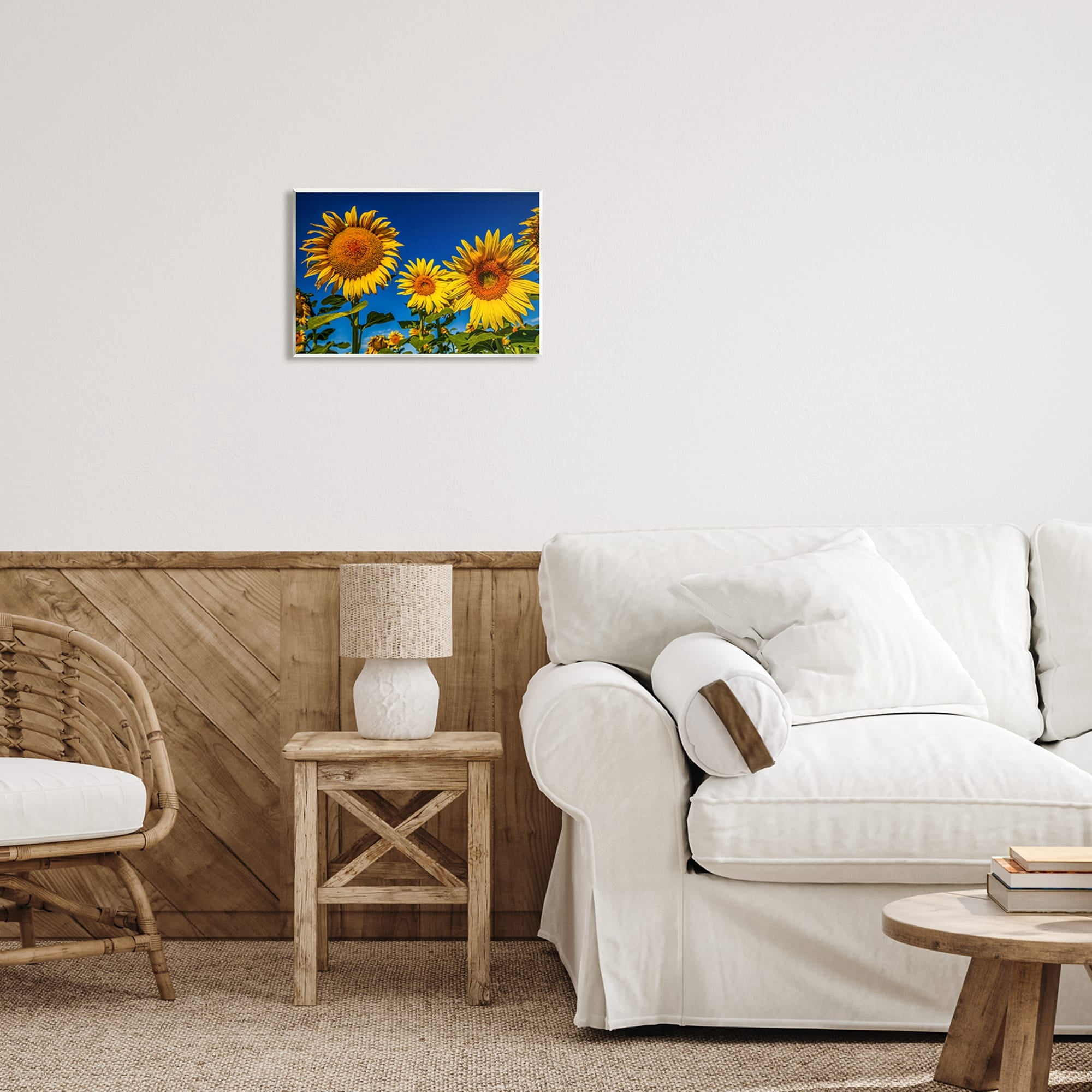 Stupell Industries Bold Sunflower Plants Against Clear Sunny Sky Photograph Unframed Art Print Wall Art, Design by Steve Smith