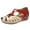 Red, variant on 2025 Clearance! asdoklhq Slip On Shoes for Women,Women's Casual Round Toe Hollow Out Wedges Sandals Shoes
