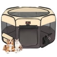 thumbnail image 1 of Casa plegable portátil para mascotas Aivituvin, carpa-jaula marrón para perros, 1 of 6