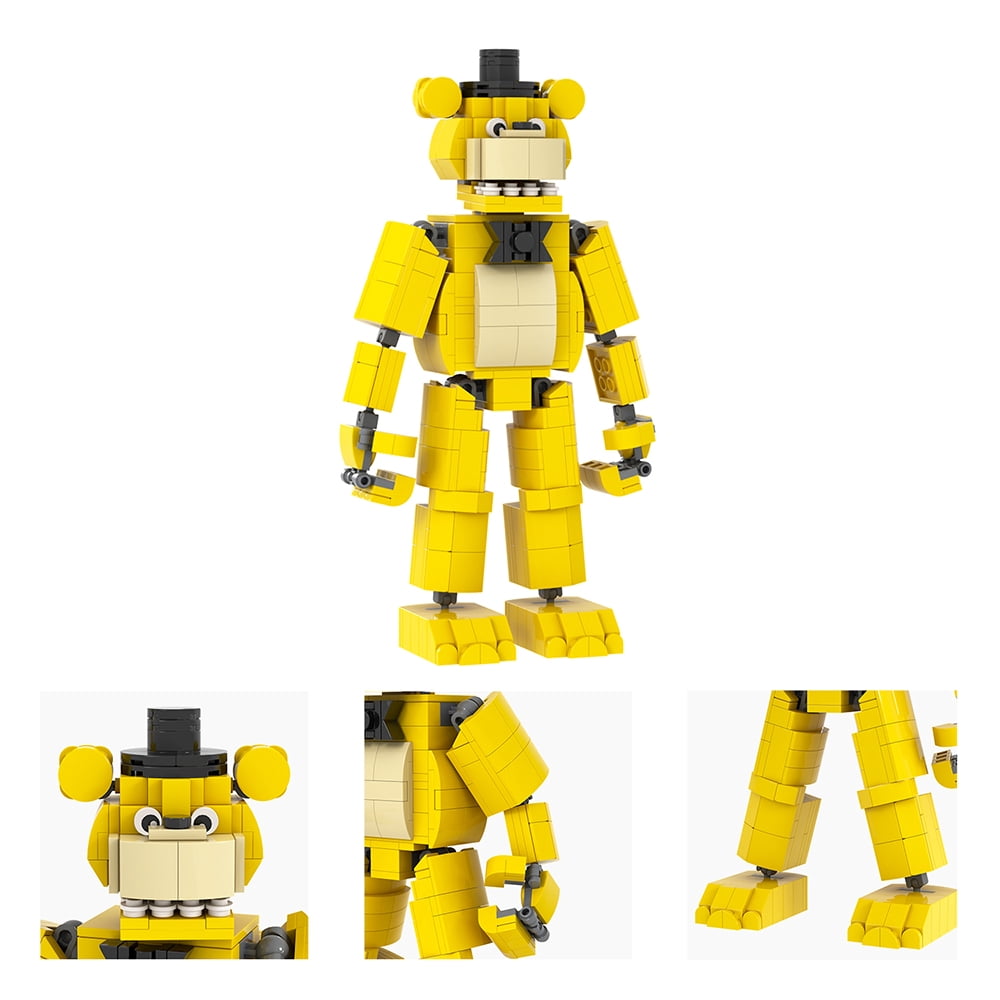 MOOXI Five Nights Golden Fredy Action Figures Building Blocks Toys,FNAF Classic Horror Game Building Set,Halloween Birthday Gifts for Boys and Girls(474pcs)