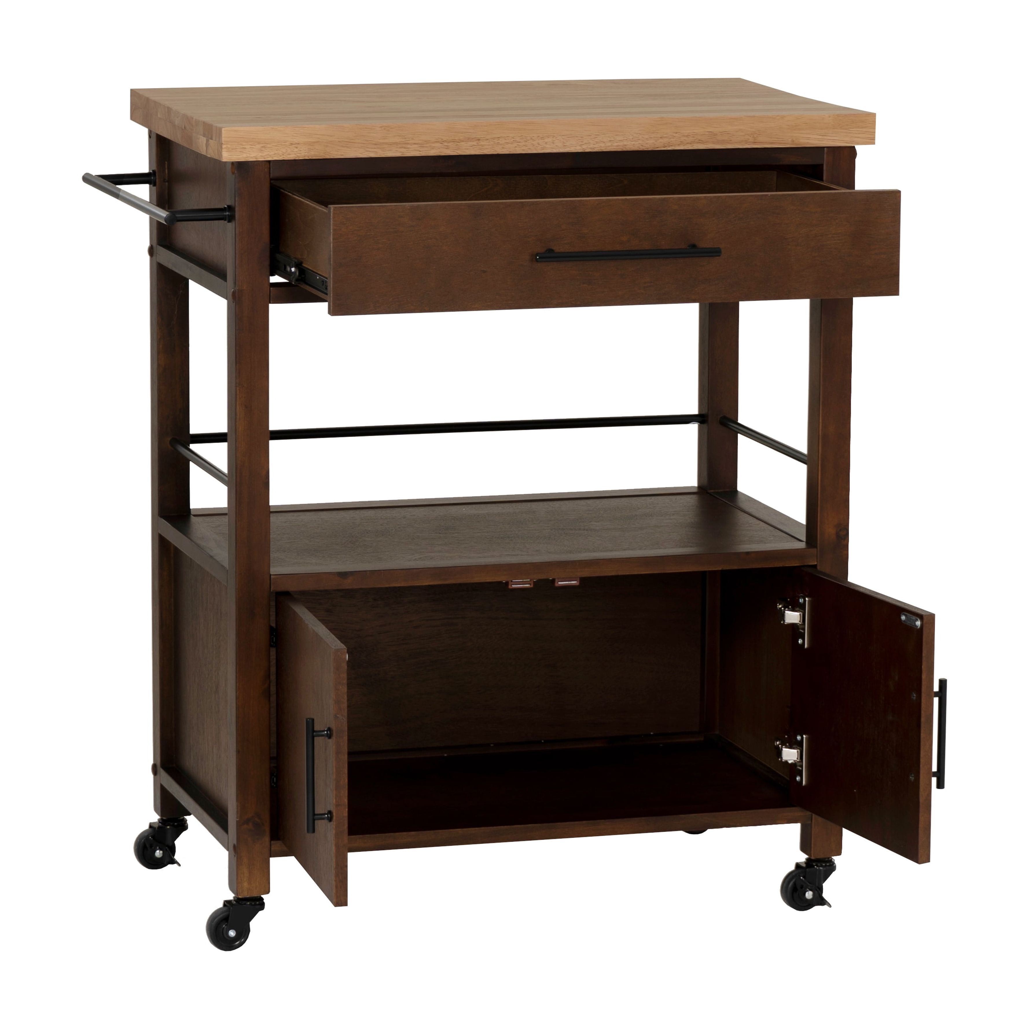 Lennix Kitchen Cart Brown