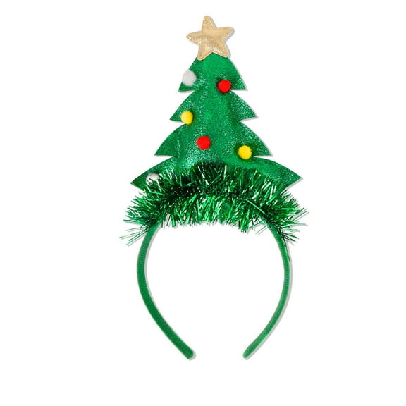 Seductiva Christmas Headbands Christmas Hat Headband Christmas Halloween Holiday Cute Hair Hoop Headwear for Girls Women And Adult Christmas Headbands Green