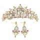 thumbnail image 1 of TIARA CORONA TOCADO ARETES SET NOVIA XV BODA COMUNIÓN QUINCEAÑERA PRINCESA CRISTALES ROSA NIÑA M0020 GENÉRICA CUSTOM STIAARERO0015, 1 of 2