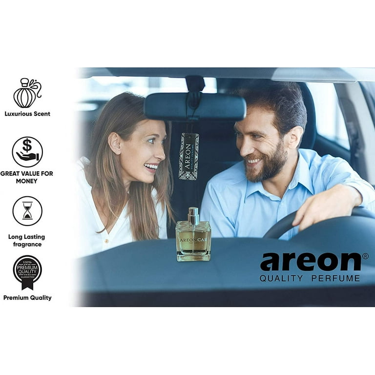  AREON Car Perfume Gold - Air Freshener in Glass Bottle - Luxury  Odor Eliminator Spray with Absorber Hanging Pad - Unique Fragrance &  Long-Lasting Aroma for Vehicle, Office, Home - Made