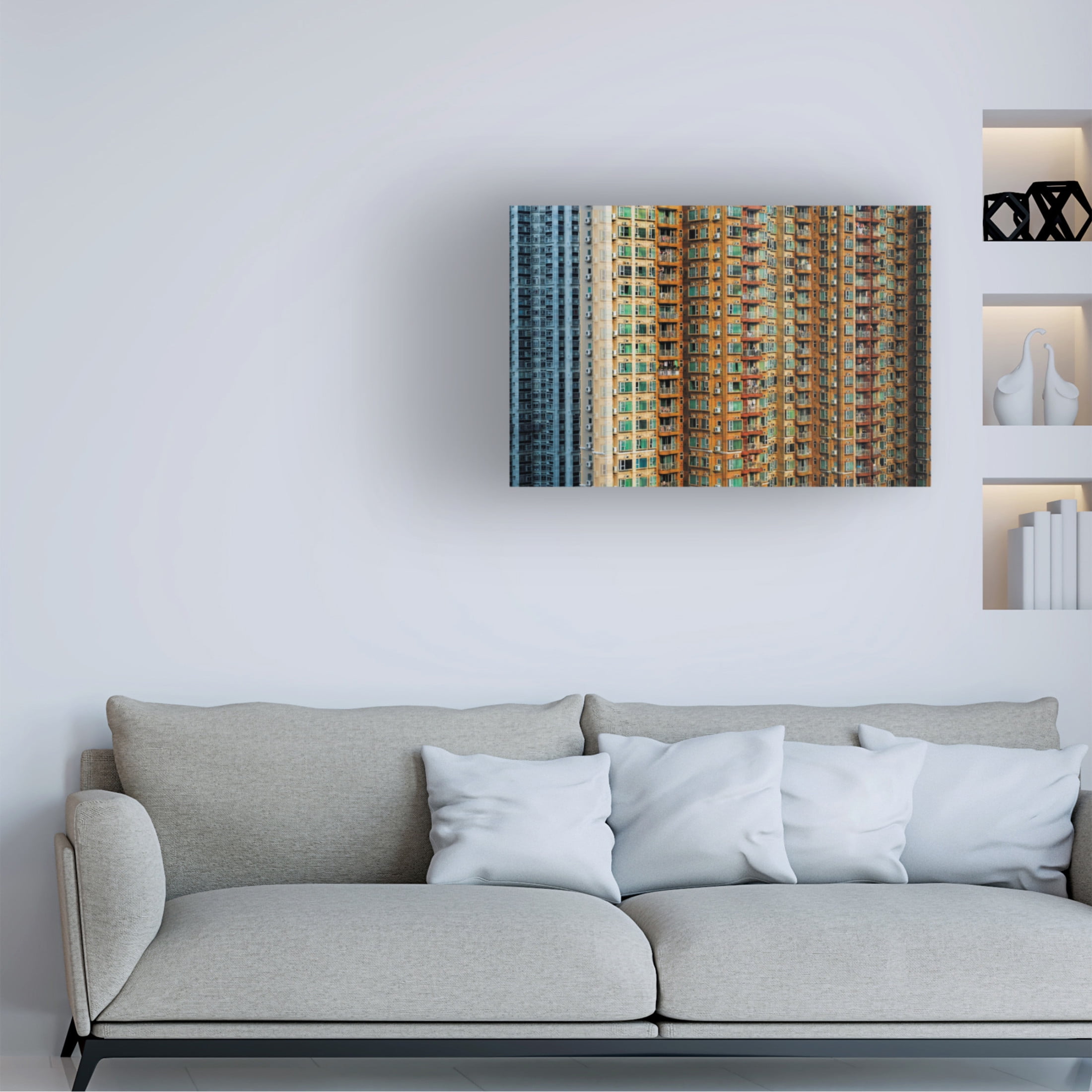 Trademark Fine Art Jonathan Lai Claustrophobic Hk Canvas Wall Art