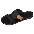 thumbnail image 5 of Rokment Mesh Flat Sandals for Women Beach Summer Lightweight Breathable Open Toe Athletic Outdoor Sports Walking Slip on Casual Comfortable Slippers Black Size 6.5, 5 of 6