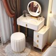 thumbnail image 3 of Bedroom Vanity Dressers Mirror Lights Computer Console Dresser Storage Organizer Drawers Cajoneras Dormitorio Home Furniture My Lux Decor Round, 3 of 9