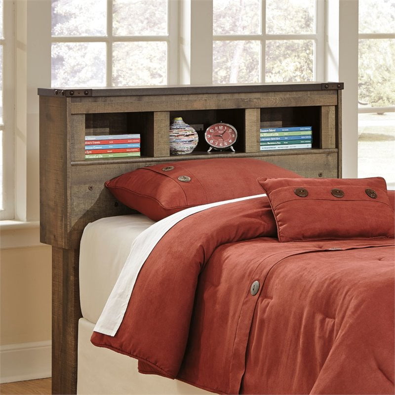 Ashley Furniture Trinell Twin Bookcase Headboard in Brown