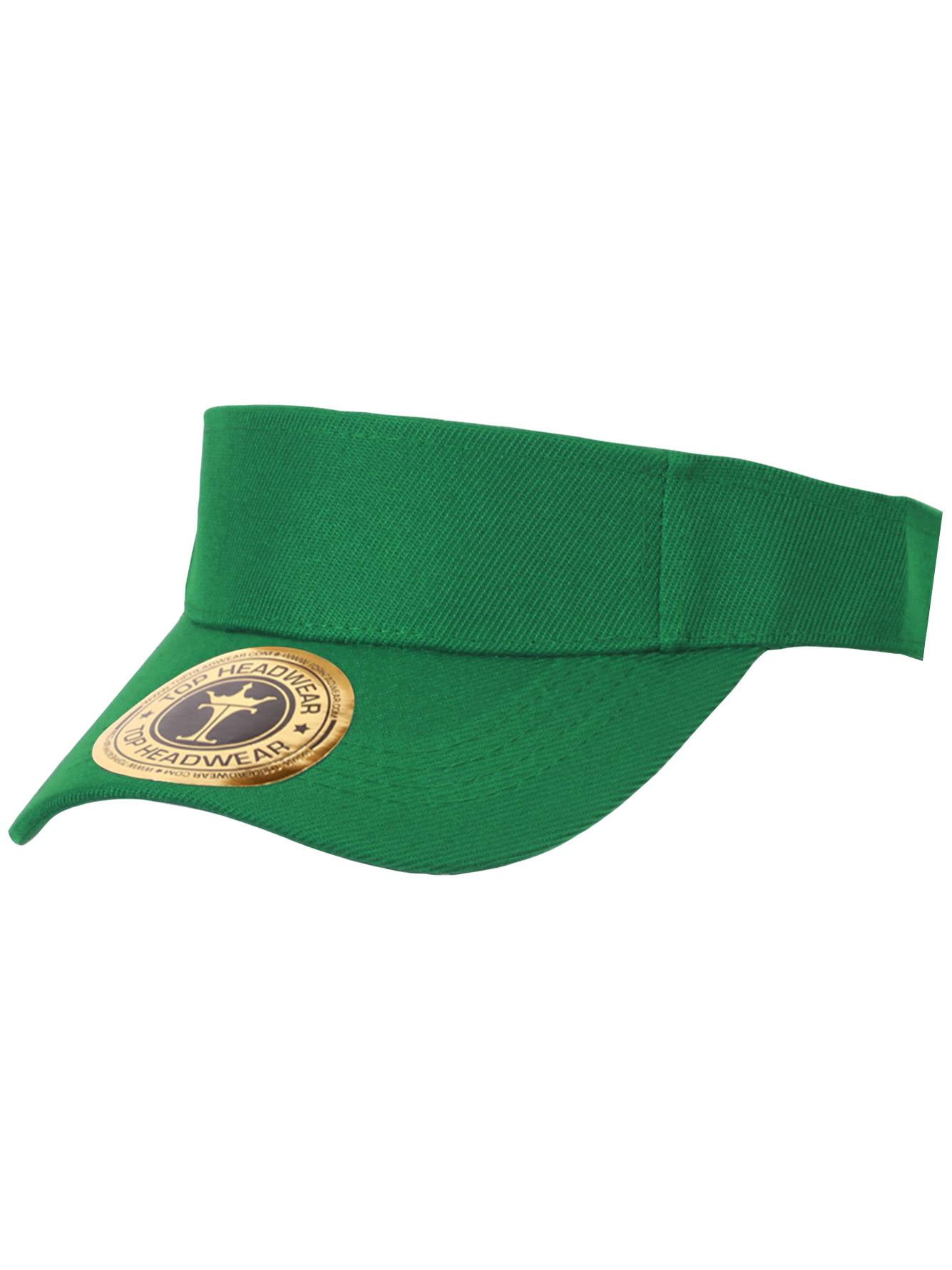Solid Adjustable Blank Visor, Kelly 
