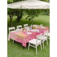 thumbnail image 3 of Outdoor Tablecloth with Umbrella Hole and Zipper, Pink Christmas Tree Rectangle Table Cloth 54x80 Inch Waterproof Tablecloth, Pink Xmas Tree Snowflake Luxury Picnic Table Cover for Patio Camping, 3 of 7