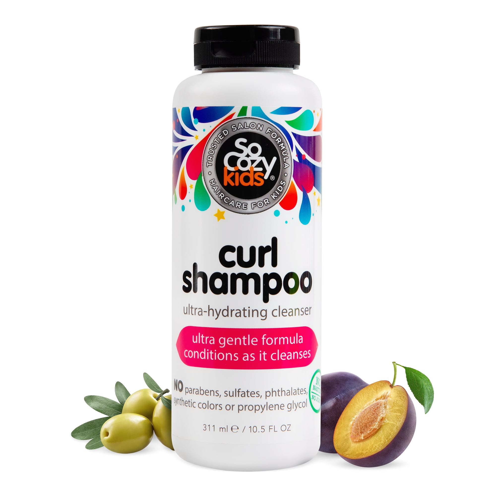 SoCozy Kid's Ultra-Hydrating Curl Shampoo with Olive Oil & Keratin, 10.5 oz