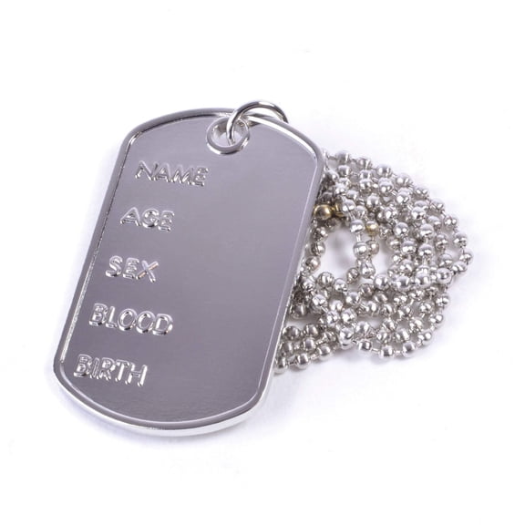 Dog Tag Necklace Army Costume Accessory