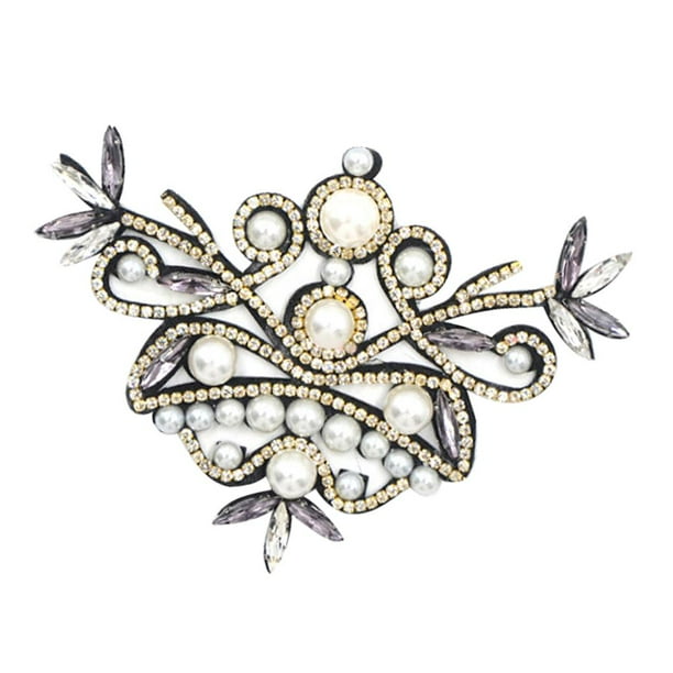 Clips para zapatos con diamantes de imitación, flores para novias, clips para zapatos con cuentas, hebilla para colgar Tipo D
