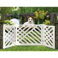 thumbnail image 2 of Etna Dog Gates for The House Freestanding Dog Gate Pet Gate, 48" Wide x 19" High - White Geometric, 2 of 8