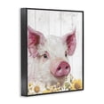 thumbnail image 2 of Stupell Industries Rustic Lodge Pig and Sunflowers Black Framed Giclee Art, 11 x 14, by Christine Simpson Art, 2 of 8