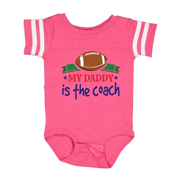 Inktastic Football Daddy Is The Coach Childs Boys Baby Bodysuit