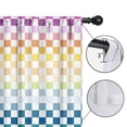thumbnail image 4 of Blackout Kids Curtains,Colorful Gradient Checkerboard Checkered Pattern Childrens Insulated Curtains Set Of 2,Bedroom Essentials,Toddler Room Decor 42"x54", 4 of 5
