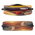 thumbnail image 2 of Fotbe Sunset Dancing Dolphin A Estuche para Lápices de Cuero con Estampado, Estuche con Cremallera Resistente, Organizador Compacto y Elegante para Papelería, 2 of 7