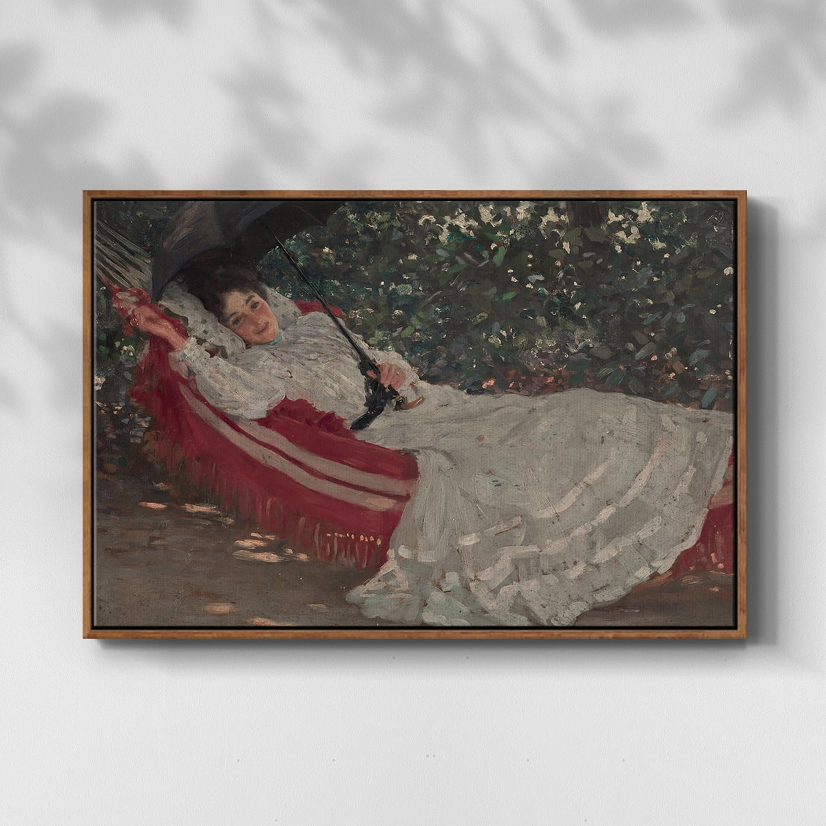 Vintage Botanical Print-XCVIII By Wexford Home Framed in Walnut Wood Gallery Wrapped Canvas 17 in. x 25 in.