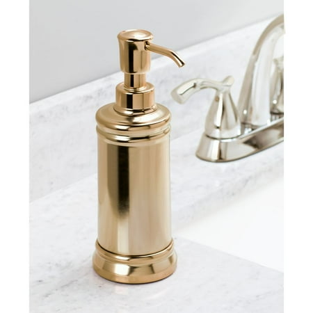 - iDesign Sutton 8 oz. Soap Pump, Polished Champagne