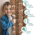 thumbnail image 3 of Blackout Kids Curtains,Brown White Dinosaurs Fossils Pattern Childrens Insulated Curtains Set Of 2,Bedroom Essentials,Toddler Room Decor 42"x54", 3 of 5