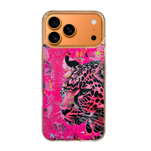 Case For Apple iPhone Air / 17 Pro / 17 Pro Max Series Case, Slim Thin Transparent Flexible Clear TPU Shockproof Phone Case For iPhone 17 Series, neon pink leopard