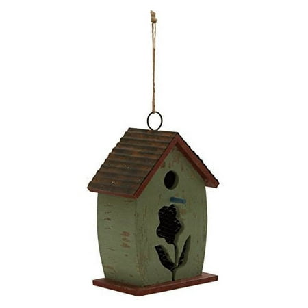 Woodland Imports Log Cabin Hanging 17 in x 7 in x 5 in Birdhouse