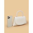 thumbnail image 4 of Women's White Pearl Handle Evening Clutch Purse, Elegant Wedding Bridal Handbag, Formal Party Shoulder Bag, 4 of 7