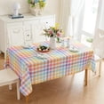 thumbnail image 4 of Spring Easter Checkered Tablecloth - 102x60" Waterproof Buffalo Plaid, Washable Rectangle Cover for Kitchen Party Dinner Decor, 4 of 6