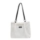 thumbnail image 2 of Bolso Hombro Btafrte Gran Capacidad Felpa a Rayas blanco, 2 of 9
