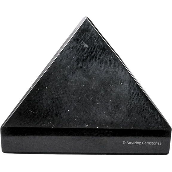 Black Obsidian Pyramid Crystal Healing Stones - 1" Inch