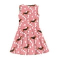 thumbnail image 4 of FOR U DESIGNS Dachshund Dog Tank Dress for Toddler Girls Lightweight Sleeveless Midi Skater Dress Fashion Pink Swing Twirl Dress Novelty Princess Dress Size 5-6, 4 of 6