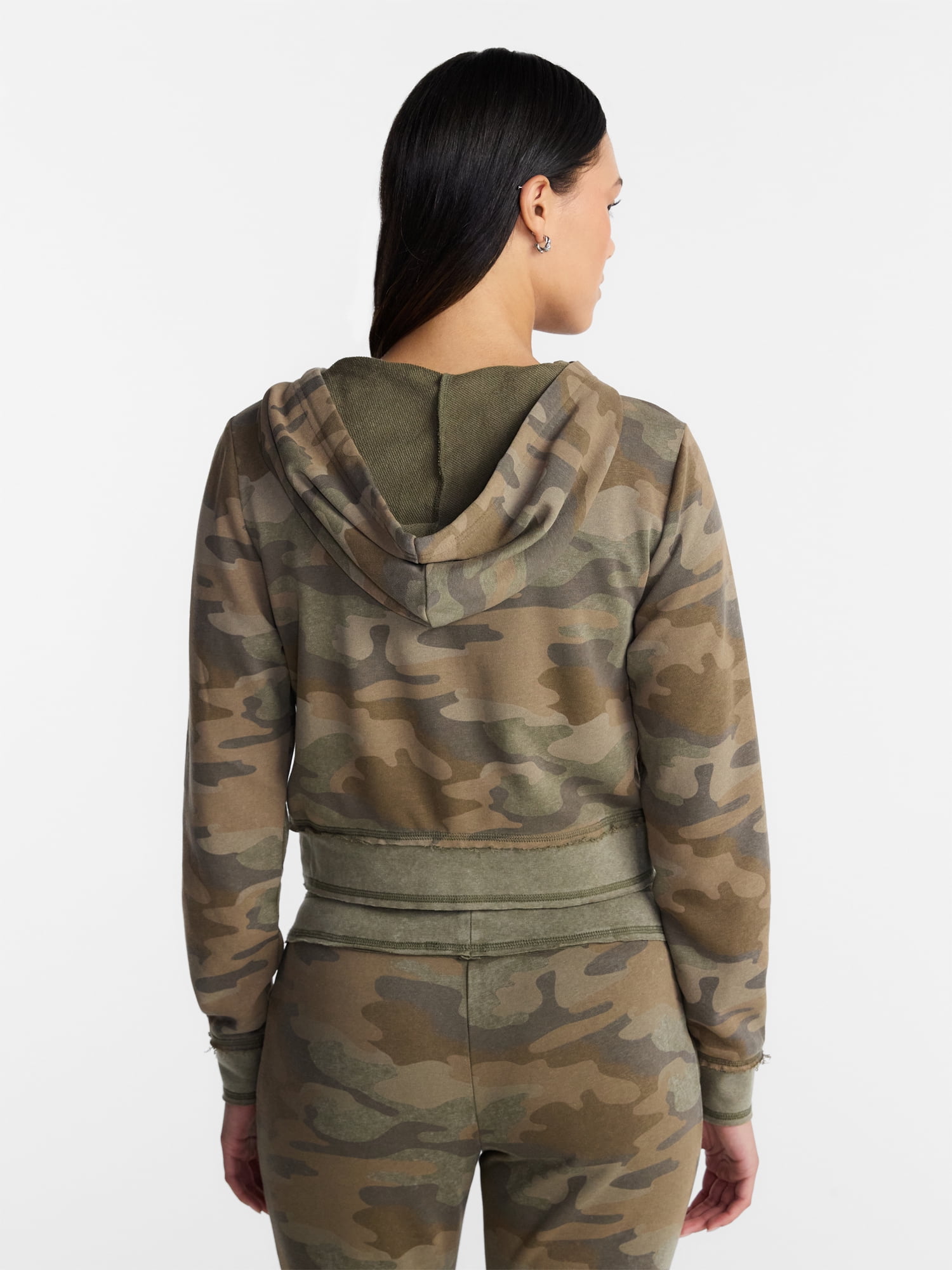 No Boundaries French Terry Zip-Up Hoodie Jacket, Women's Sizes XXS-XXL