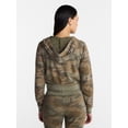 thumbnail image 4 of No Boundaries French Terry Zip-Up Hoodie Jacket, Women's Sizes XXS-XXL, 4 of 6