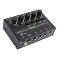 thumbnail image 1 of Mini Mezclador de 4 Canales, Conector Ts Macho A Macho de 1/4 de Pulgada, Mezclador de Audio Estéro Con Luz Rgb, Control de Volumen, Mezclador de DJ, Mezclador de Placa de, 1 of 7