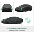 thumbnail image 4 of Kayme Full Exterior Covers Waterproof All Weather for Sedan & Coupe, Universal Fit for Dodge Charger, Cadillac CTS, BMW 740 750 Rain Winter Sun Protection. (Length: 194"-208"), 4 of 7