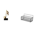 thumbnail image 1 of Escultura de nota musical de resina, centro de mesa con estantes de metal y cesta de alambre para escritorio, chimenea, cocina, baño, sala de estar., 1 of 8