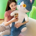 thumbnail image 5 of Shark Plush Toy Stuffed Pillow Cat Head Shark Body Soft Sleeping Pillow for Adults Kids Boys and Girls, 5 of 5