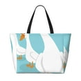 thumbnail image 2 of Balery Three White Geese Beach Travel Bag - Water-Resistant, Large Capacity Lightweight Tote with 7 Pockets for Women and Men - Perfect for Beach, Pool, Gym, and Travel, 2 of 7