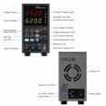 thumbnail image 3 of Alimentation Numérique Banc DC Variable 35V 6A Réglable Commutation Alimentation Régulée CV CC avec Stockage de Données, Sortie Marche/arrêt, Charge Rapide USB, Bouton de Réglage d'Encodeur, 3 of 7