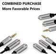thumbnail image 2 of Headphone Y Splitter[3-Pack] Mic and Audio Combo Adapter Female to Male 3.5mm PC Extension Cable, 2 of 5