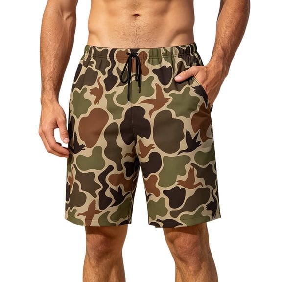 xfsWaSs Beach Shorts for Men Fashion Casual Shorts With Hawaiian Print Summer Outdoor Comfort Wear Lightweight Drawstring Bottoms Stylish Bottoms