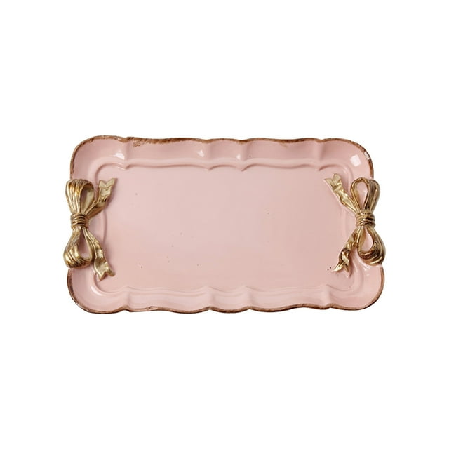 SDNall Bow Bow Bow, Retro Dessert Tray - Resin Storage Tray for Home Decor and Jewelry Display